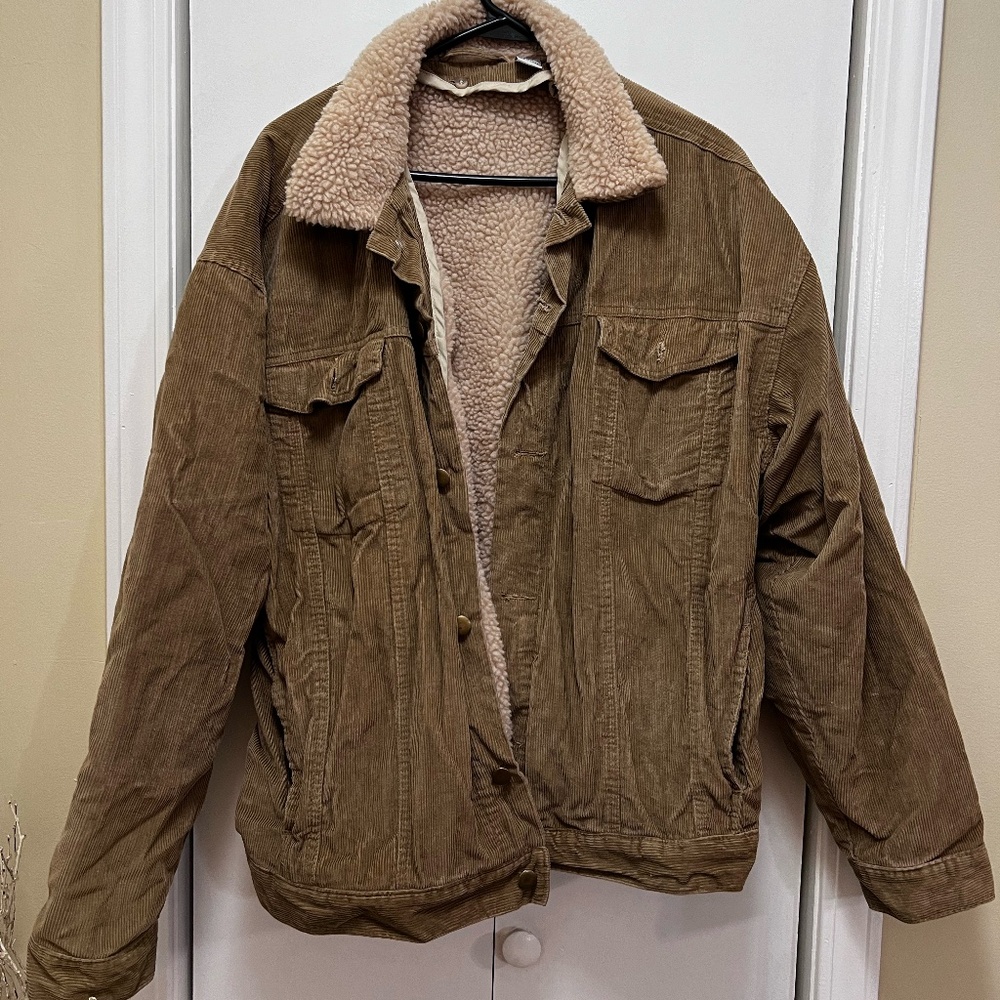 Mens Large Sherpa Lined Jacket